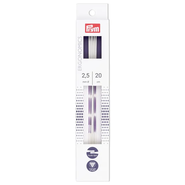 prym-ergonomics-ferri-da-maglia-a-punta-singola-20-cm-2-50-mm-5-aghi image 1
