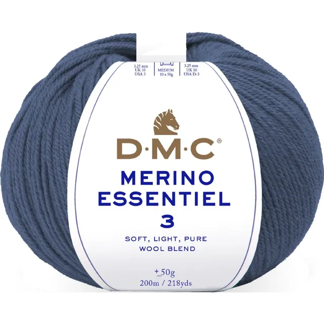 dmc-merino-essentiel-3-filato-50g-200m-50-lana-merino-50-acrilico-per-capi image 1