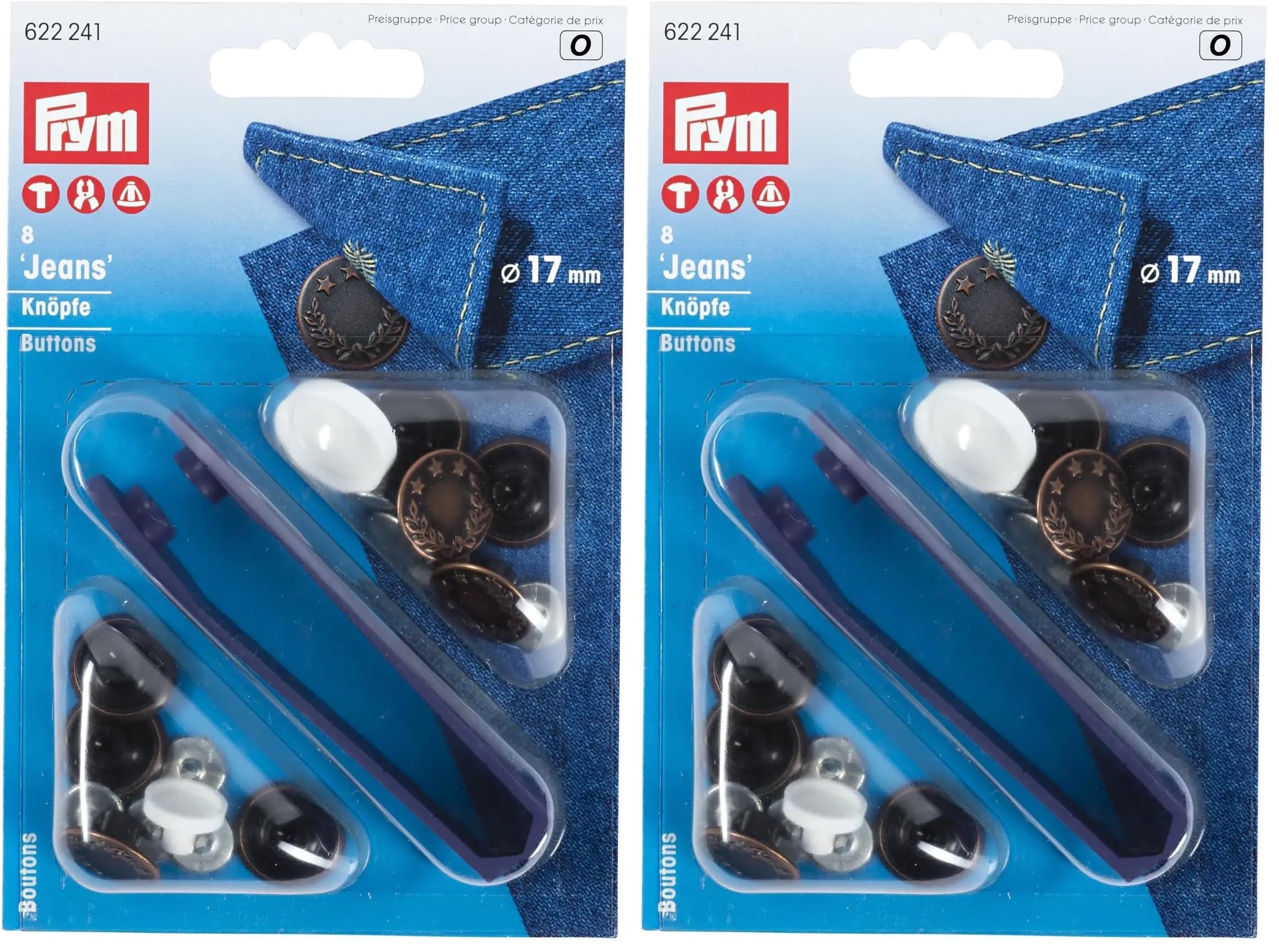 prym-bottoni-per-jeans-corona-d-alloro-17-mm-in-metallo-rame-vecchio-8-pezzi image 4