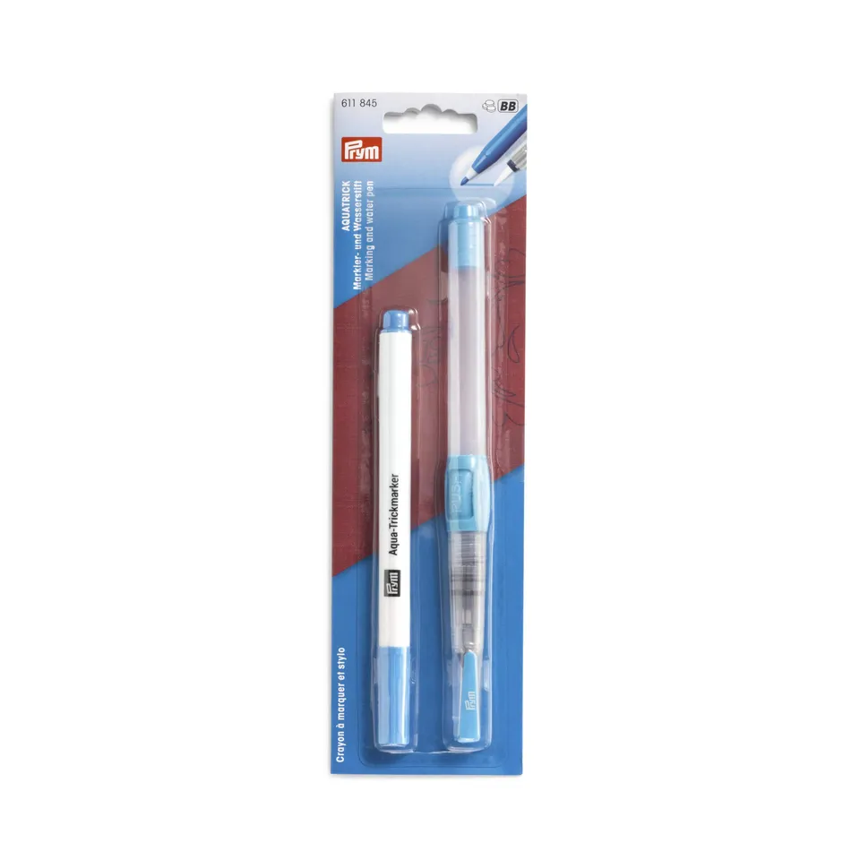 prym-aqua-trick-marker-penna-ad-acqua-per-tessuti-set-2-pezzi image 1