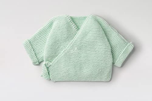 dmc-gift-of-stitch-cardigan-abbraccio-d-amore-kit-maglia-neonato-0-6-mesi-verde image 7