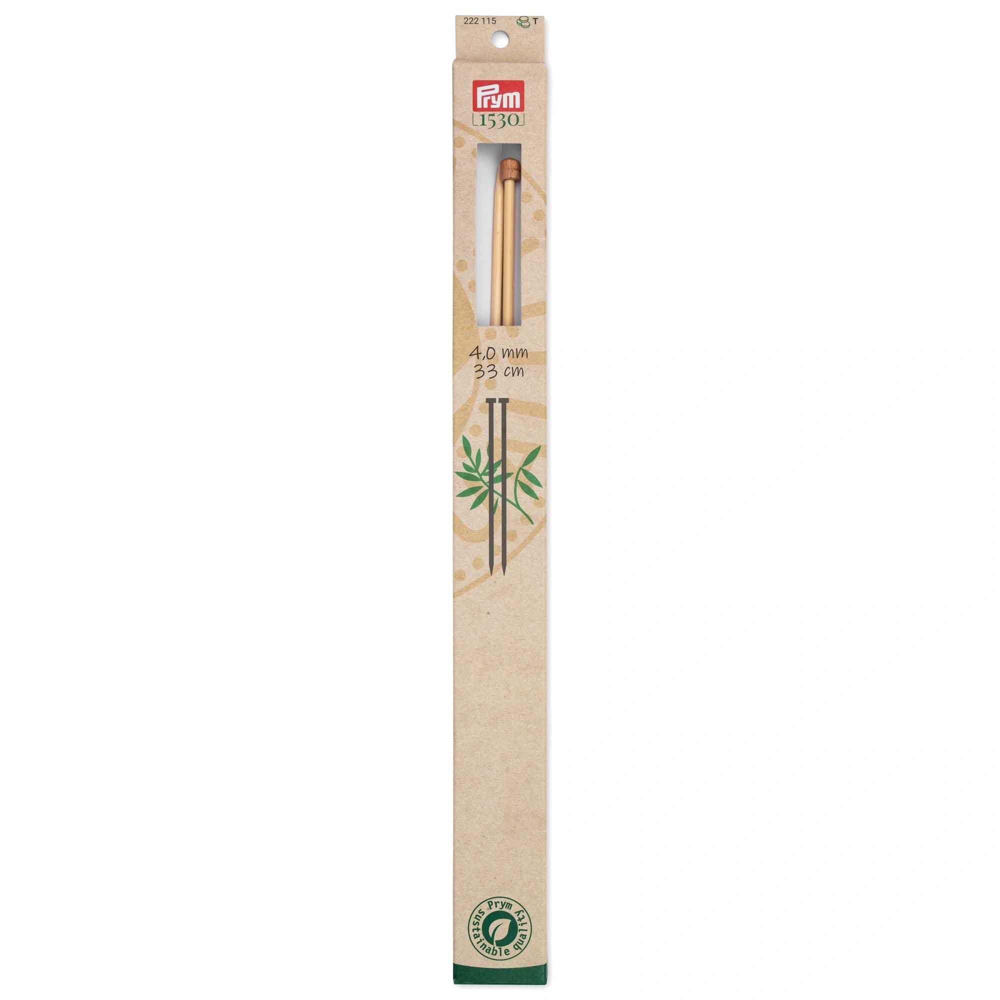 prym-1530-ferri-da-maglia-a-punta-singola-bamb-33-cm-4-00-mm-naturale image 1