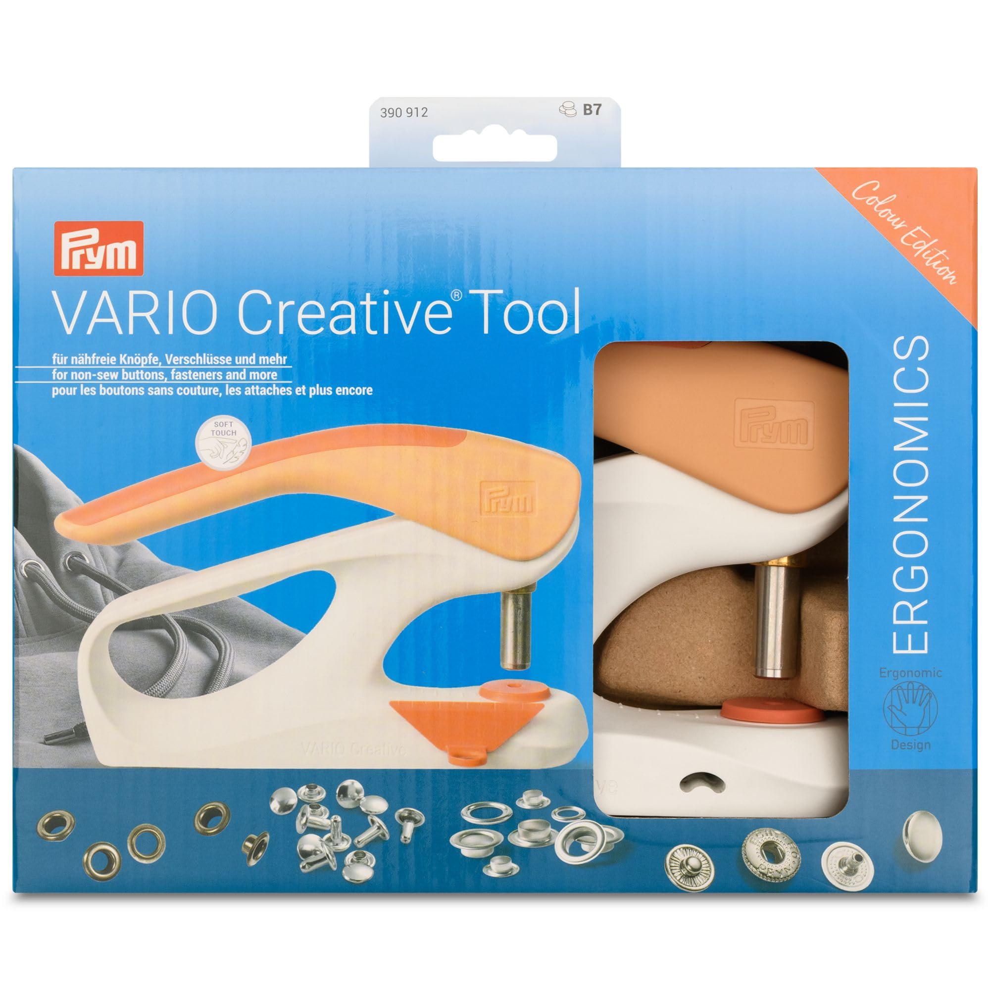 prym-390912-vario-creative-tool-pressa-per-bottoni-e-occhielli-albicocca image 2