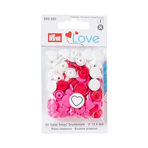 prym-love-bottoni-a-scatto-a-cuore-12-4-mm-30-pezzi-rosso-bianco-rosa image 3