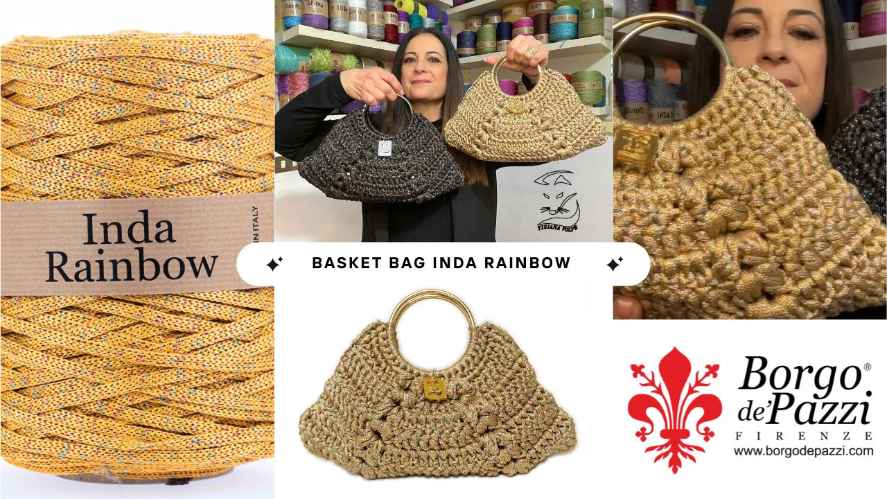 borgo-de-pazzi-kit-basket-bag-inda-rainbow-di-tiziana-volpe-crochet image 1