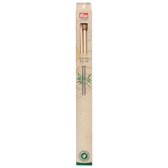 prym-1530-ferri-da-maglia-in-bamb-a-punta-singola-33-cm-6-5-mm-2-pezzi image 1
