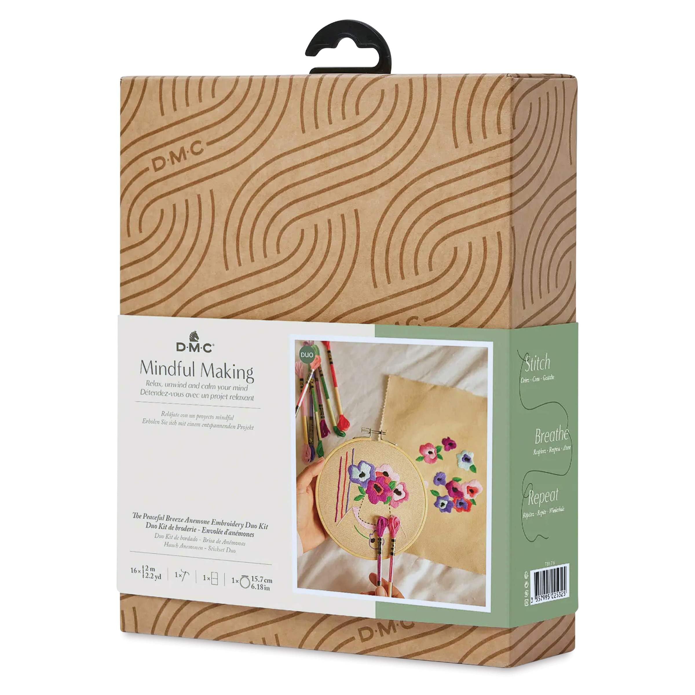 dmc-gift-of-stitch-campo-di-papaveri-kit-ricamo-duo-con-telaio image 1