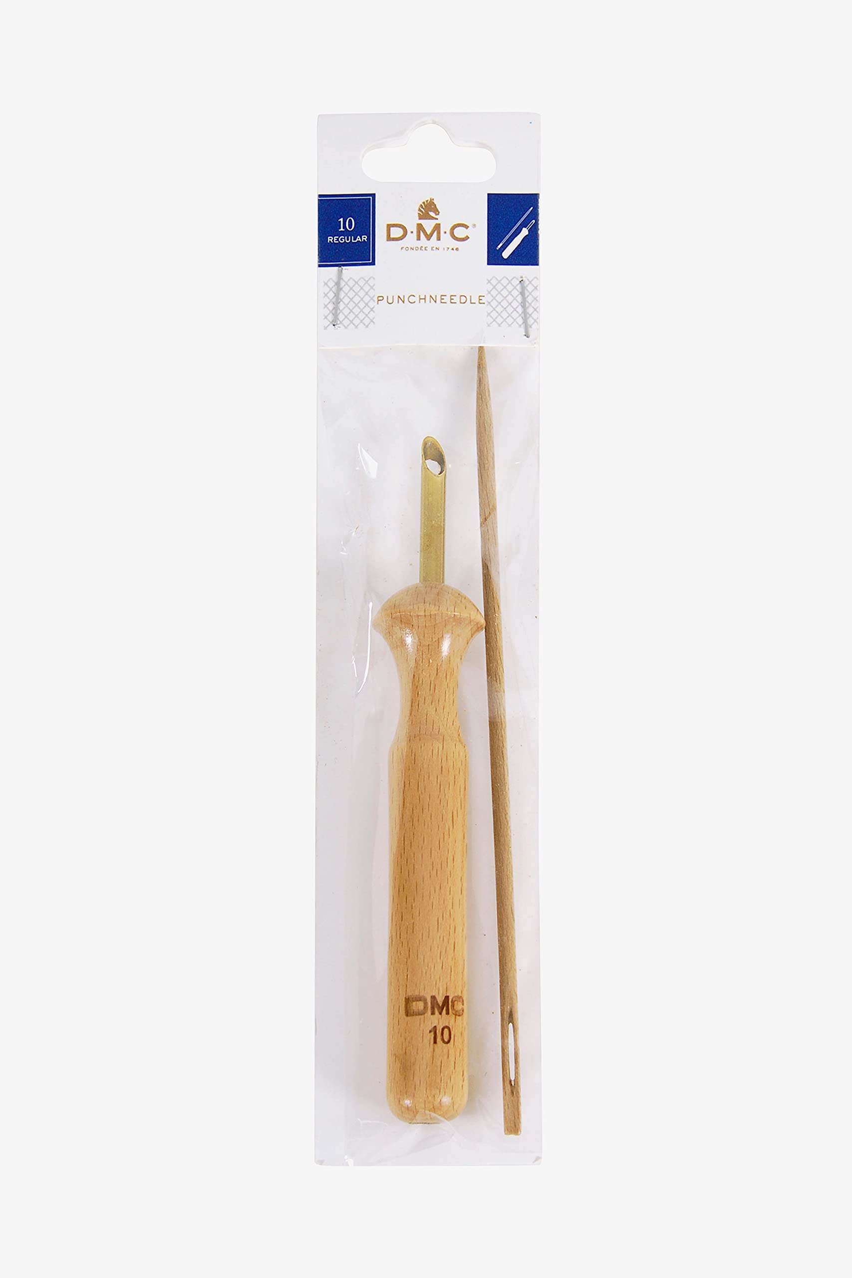 dmc-punch-needle-misura-10-con-ago-in-legno-punta-acciaio-4-mm image 2