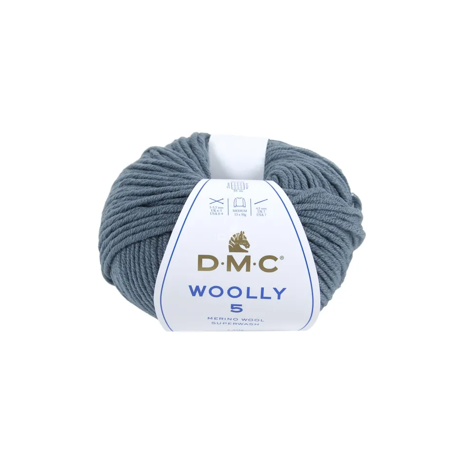 dmc-woolly-490-07-lana-merino-aran-superwash-50-g-80-m-verde-scuro image 1