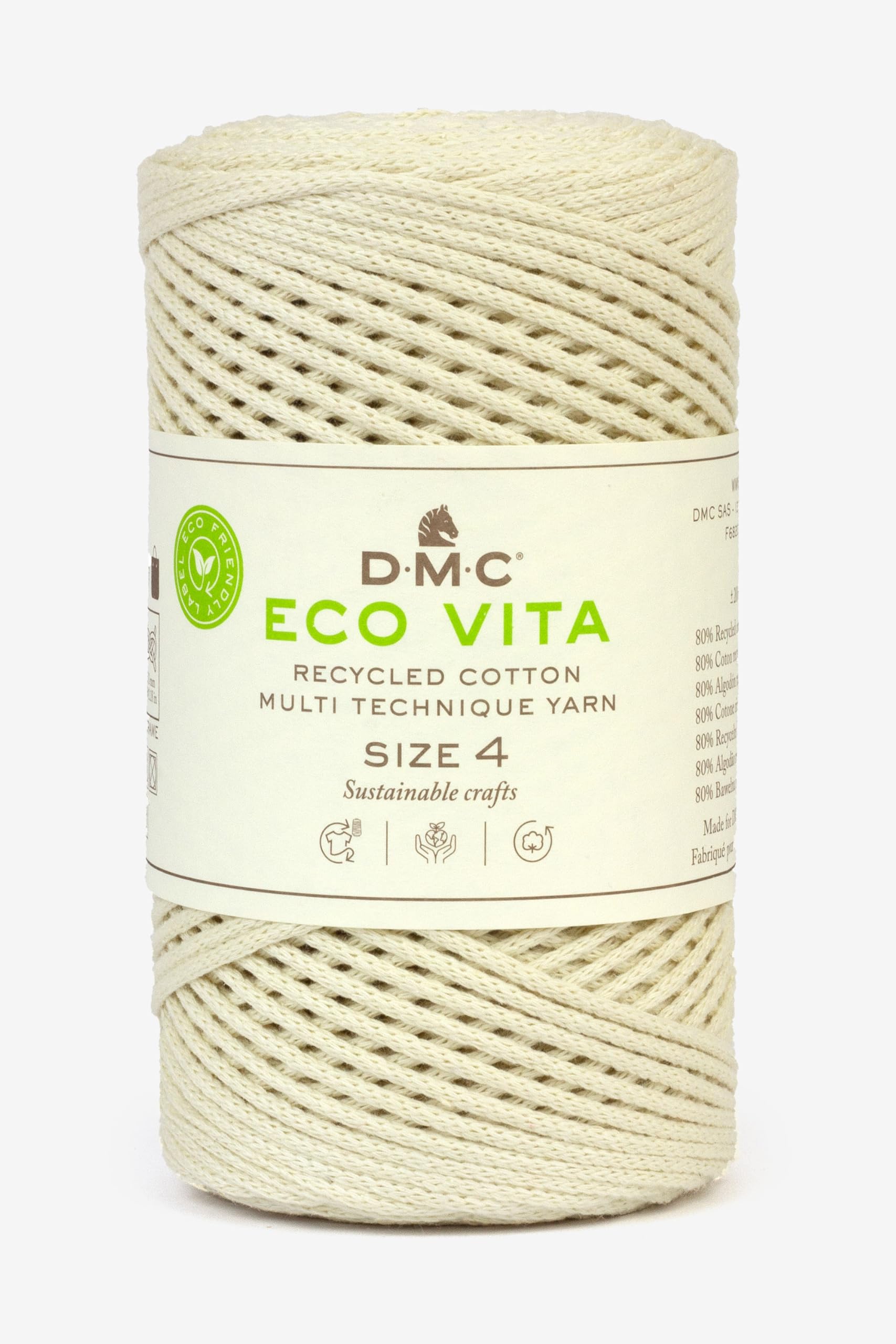 dmc-eco-vita-4-filato-in-cotone-riciclato-250-g-200-m image 2