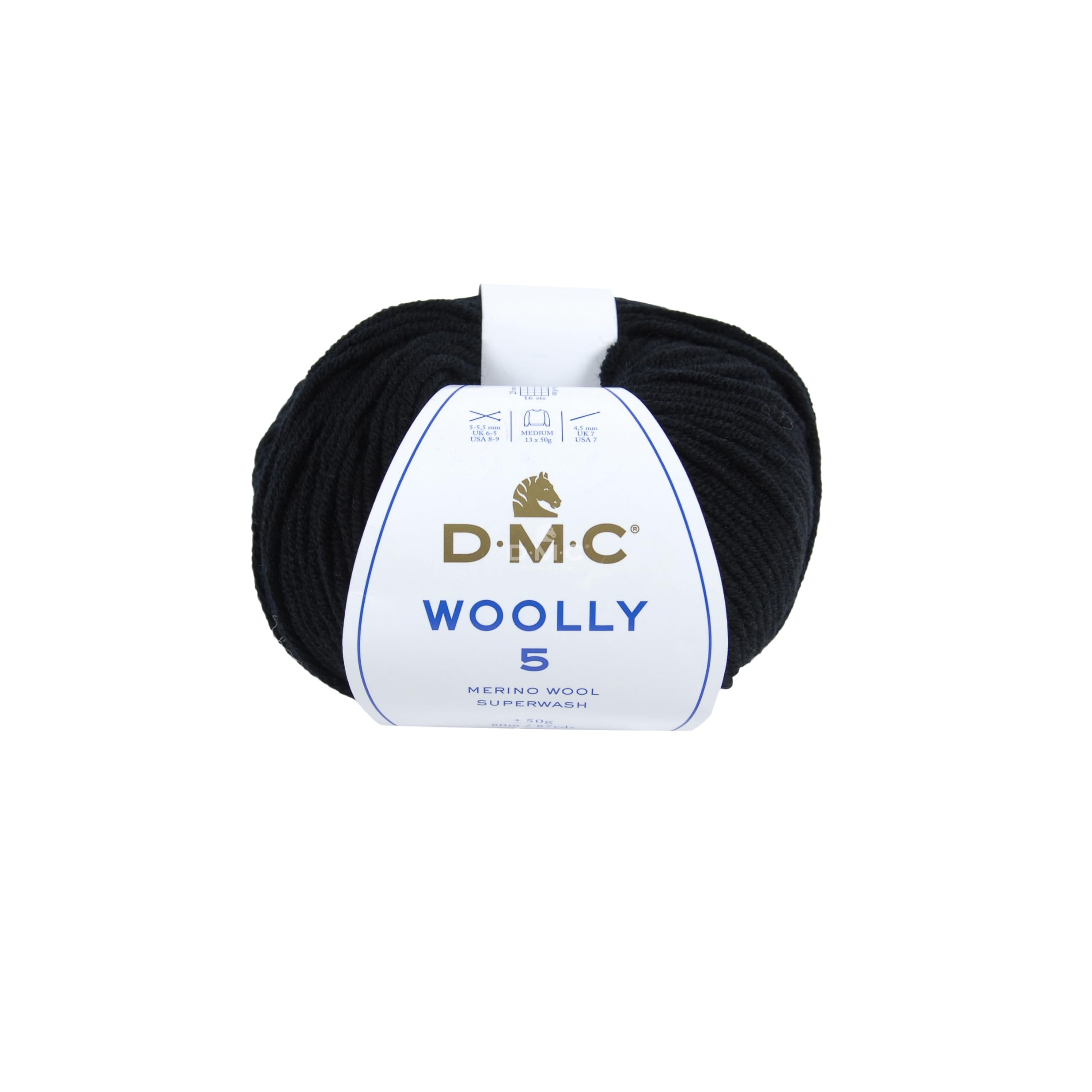dmc-merino-essentiel-lana-merino-100-nero-50-g-80-m image 1