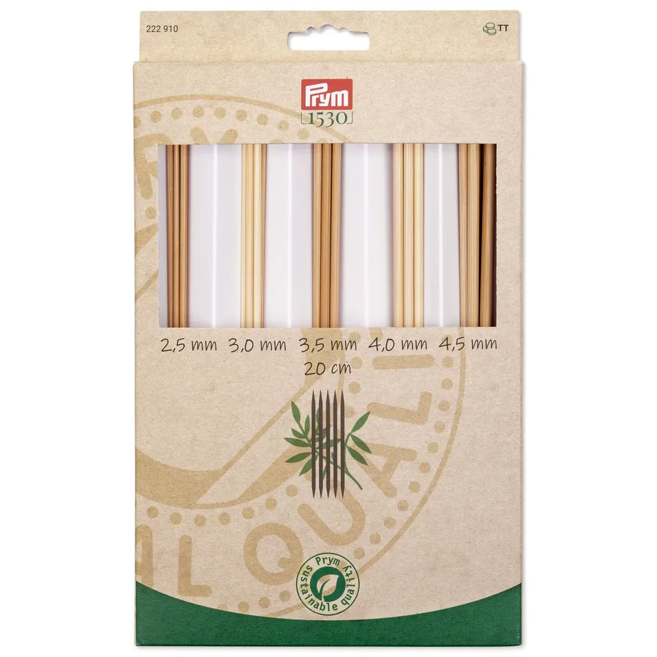 prym-1530-set-ferri-a-doppia-punta-in-bamb-2-50-4-50-mm-5-pezzi image 1