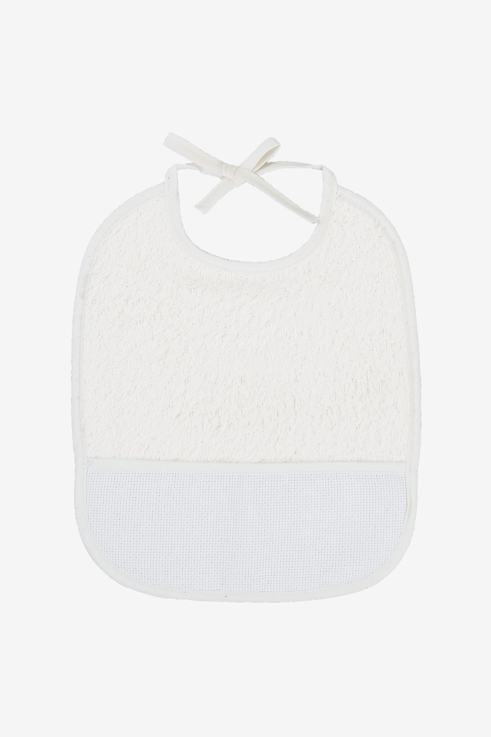 dmc-bavaglino-bianco-0-3-mesi-da-ricamare-gift-of-stitch image 1