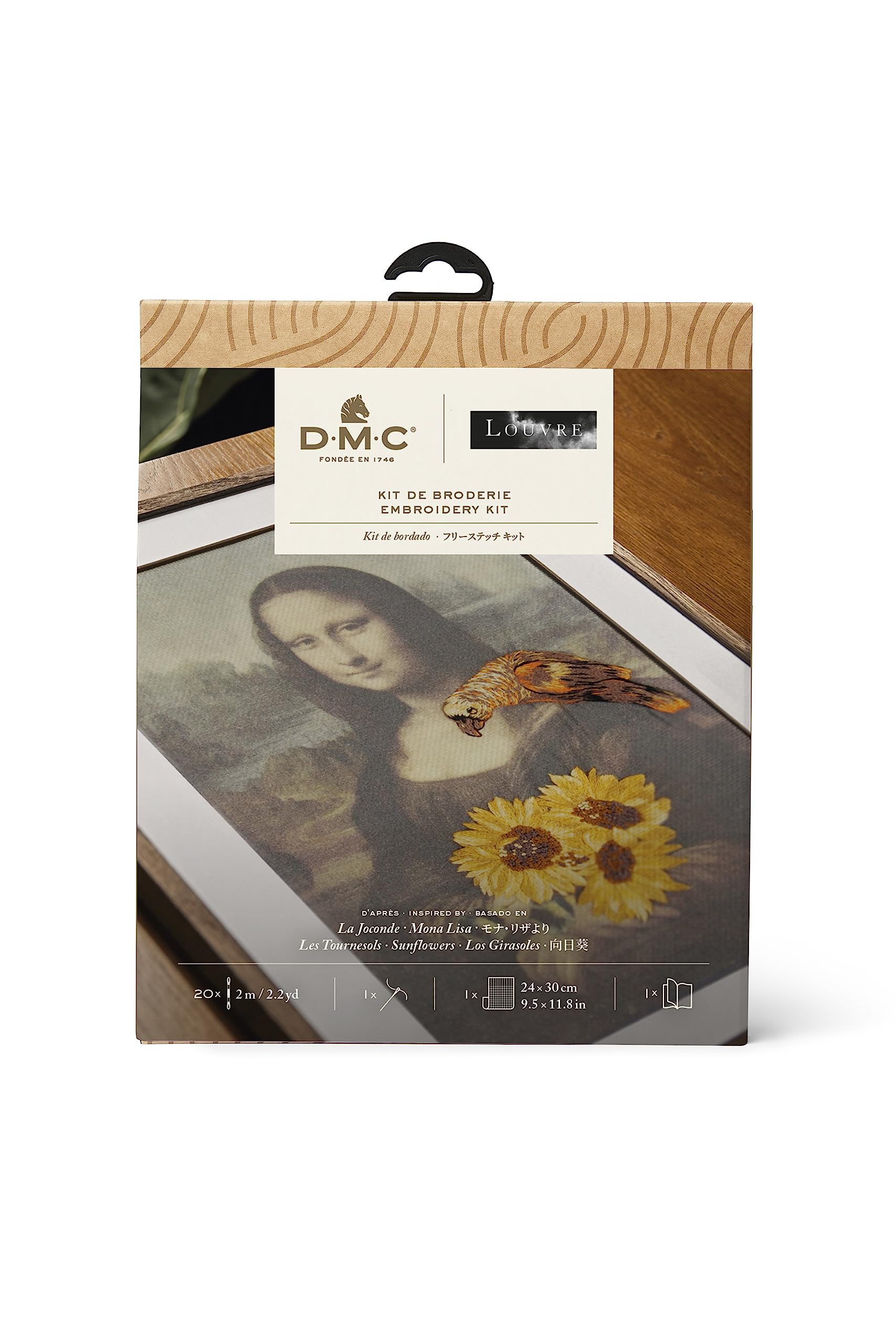 dmc-x-le-louvre-ispirato-a-la-gioconda-e-i-girasoli-kit-ricamo-avanzato image 1