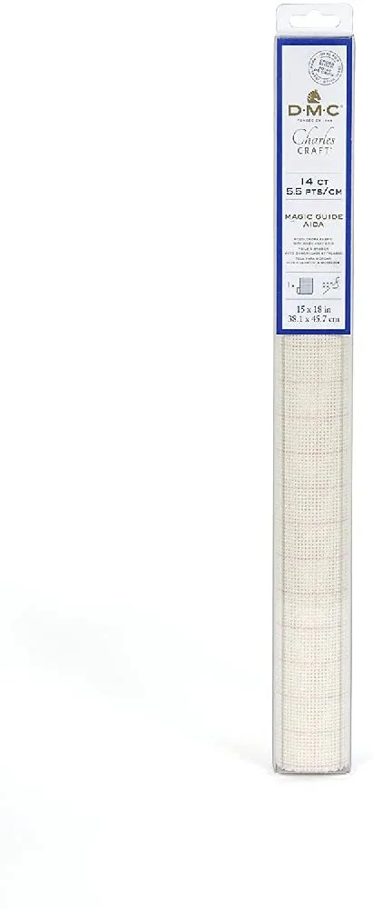 dmc-magic-guide-tela-aida-14-count-38-1-x-45-7-cm-cotone image 1