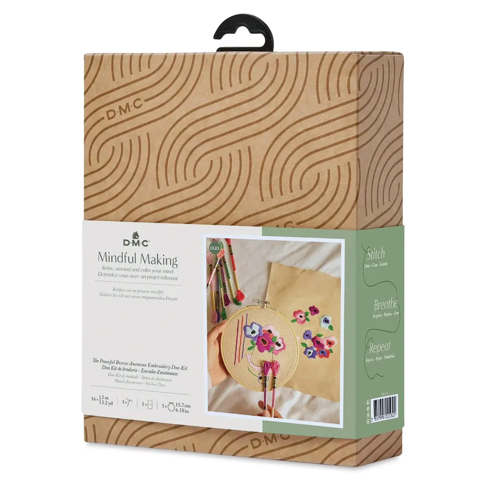 dmc-gift-of-stitch-campo-di-papaveri-kit-ricamo-duo-con-telaio image 1