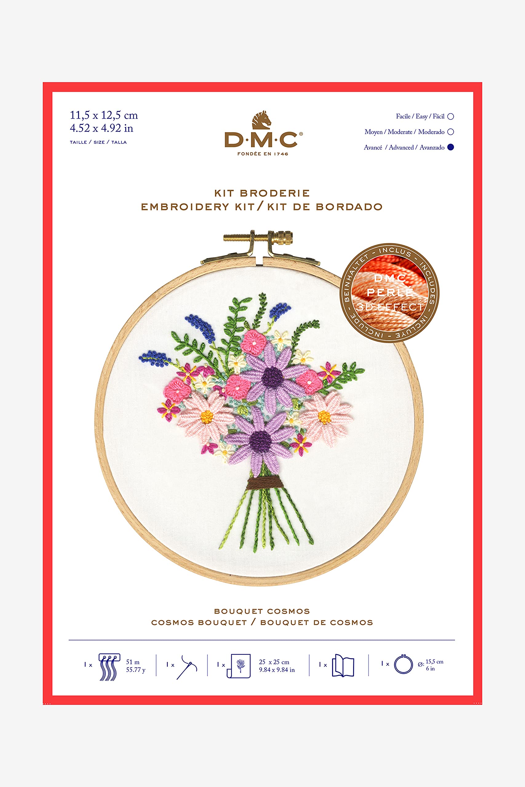 dmc-kit-bouquet-misto-gift-of-stitch-kit-ricamo-tradizionale-cosmos image 2