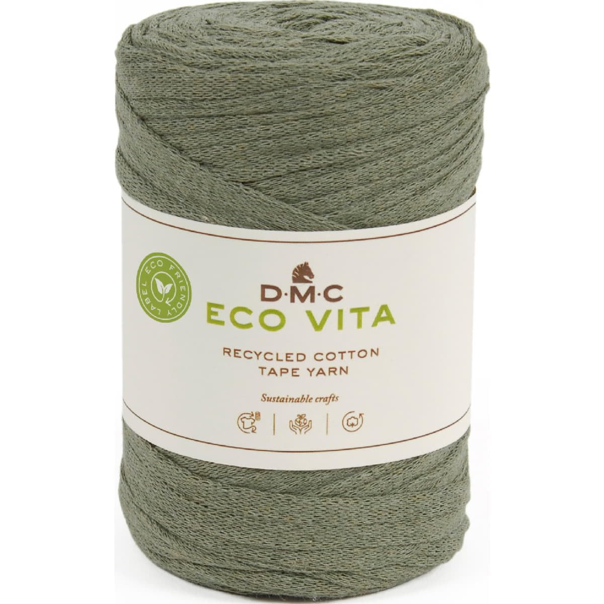 dmc-eco-vita-tape-filato-tubolare-cotone-riciclato-per-maglia-e-uncinetto image 3