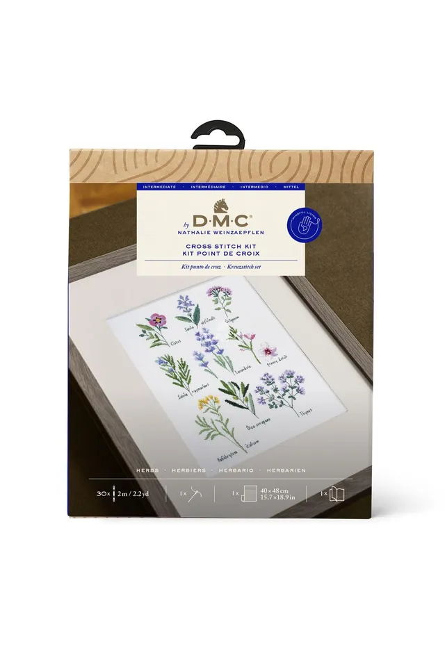 dmc-herbs-designer-collection-kit-punto-croce-erbe-aromatiche image 1