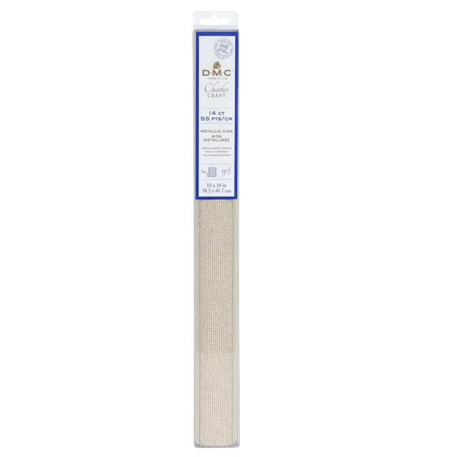 dmc-aida-metallizzata-14-ct-tessuto-punto-croce-38-1-x-45-7-cm image 1