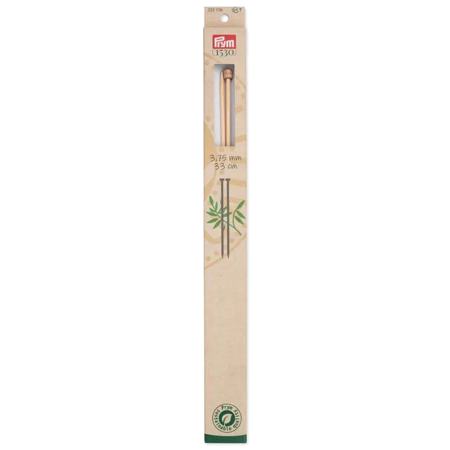 prym-1530-ferri-da-maglia-in-bamb-a-punta-singola-33-cm-3-75-mm-2-pezzi image 1