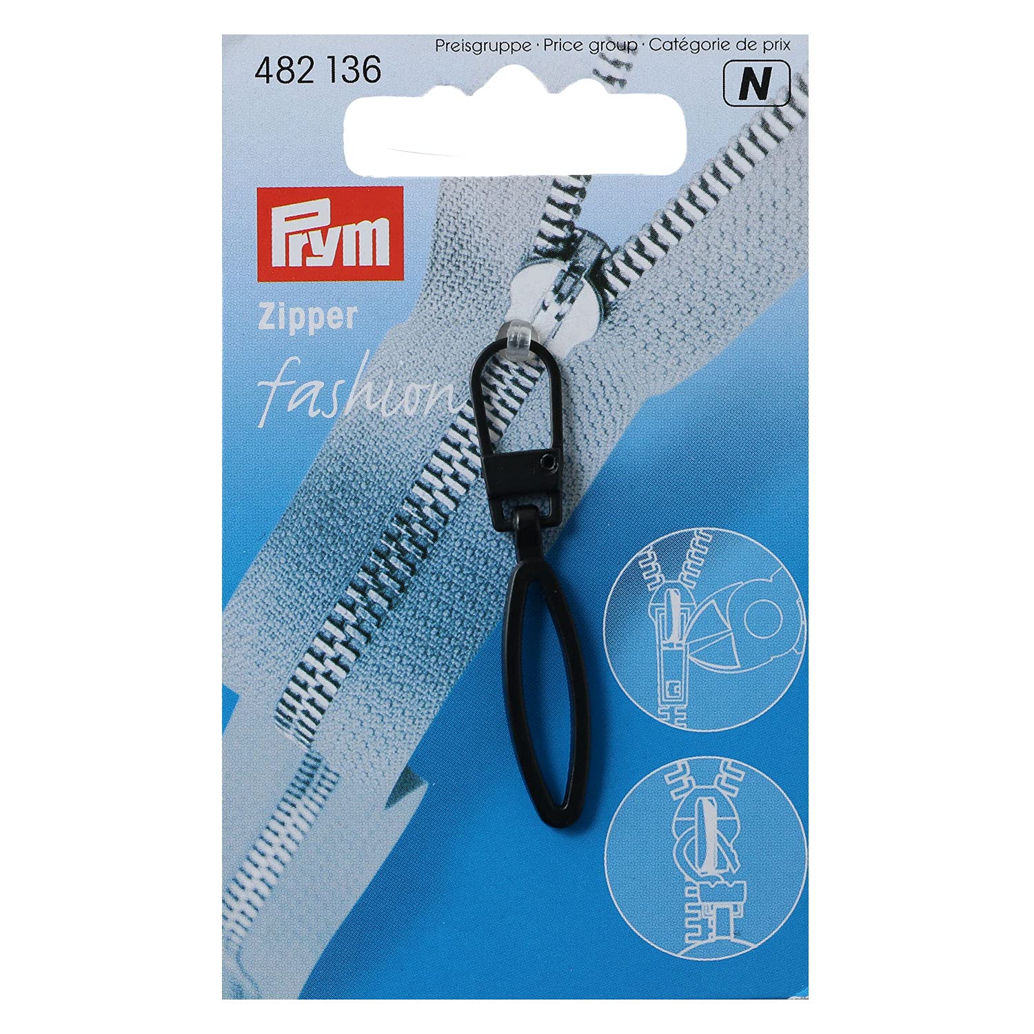 prym-tiretto-per-cerniera-classic-in-metallo-nero image 4