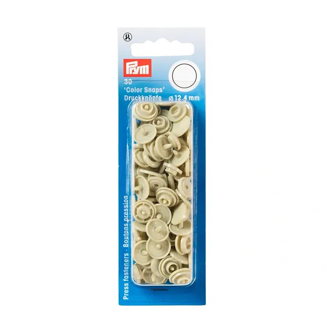prym-color-snaps-bottoni-a-pressione-30-pezzi-12-4-mm-beige image 1