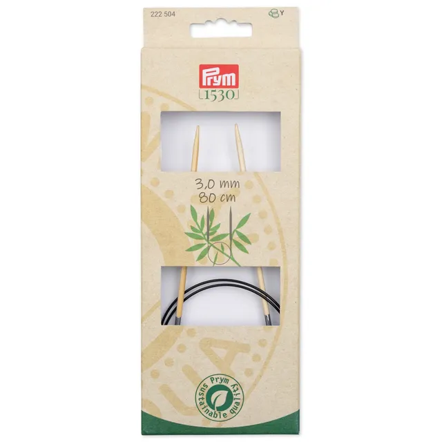 prym-1530-ferri-circolari-in-bamb-80cm-3-00mm-1-ferro image 1