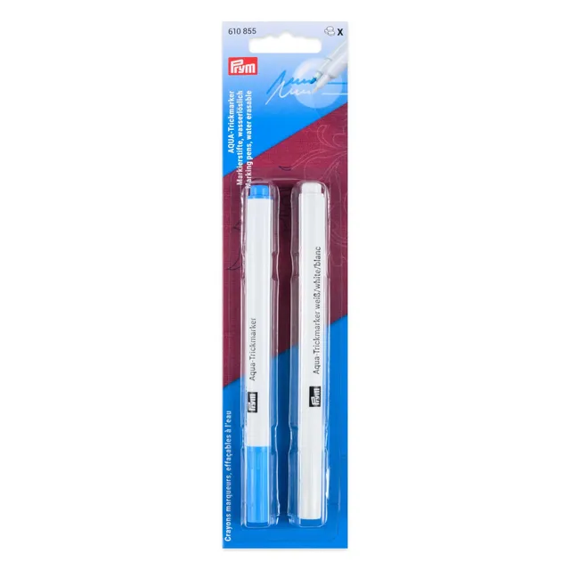 prym-610855-trickmarker-aqua-set-2-pennarelli-per-tessuto-idrosolubili-per-stoff image 1