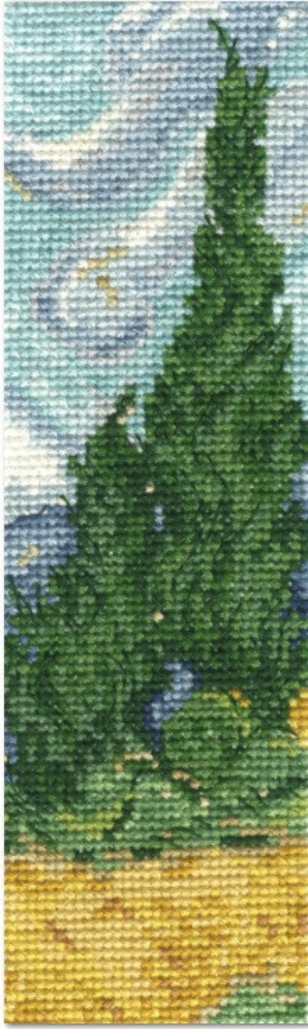 dmc-kit-punto-croce-museale-campi-di-grano-con-cipressi-di-van-gogh-the-national image 1