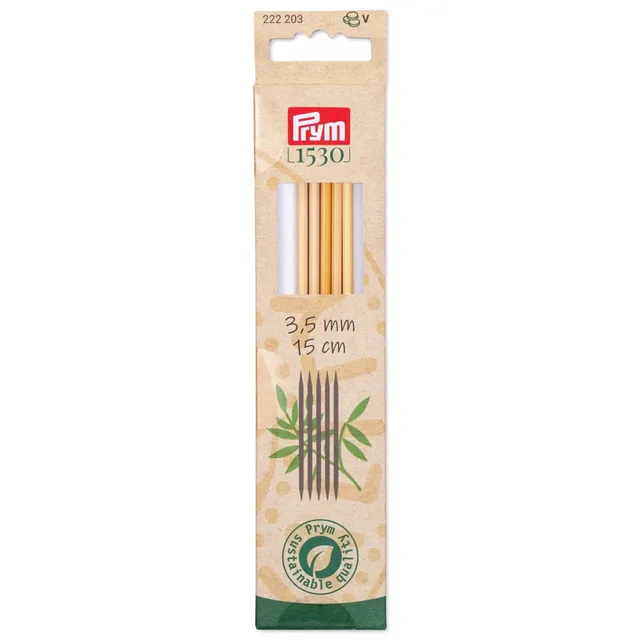 prym-1530-bamboo-ferri-a-doppia-punta-15-cm-3-50-mm-1-pezzo image 1