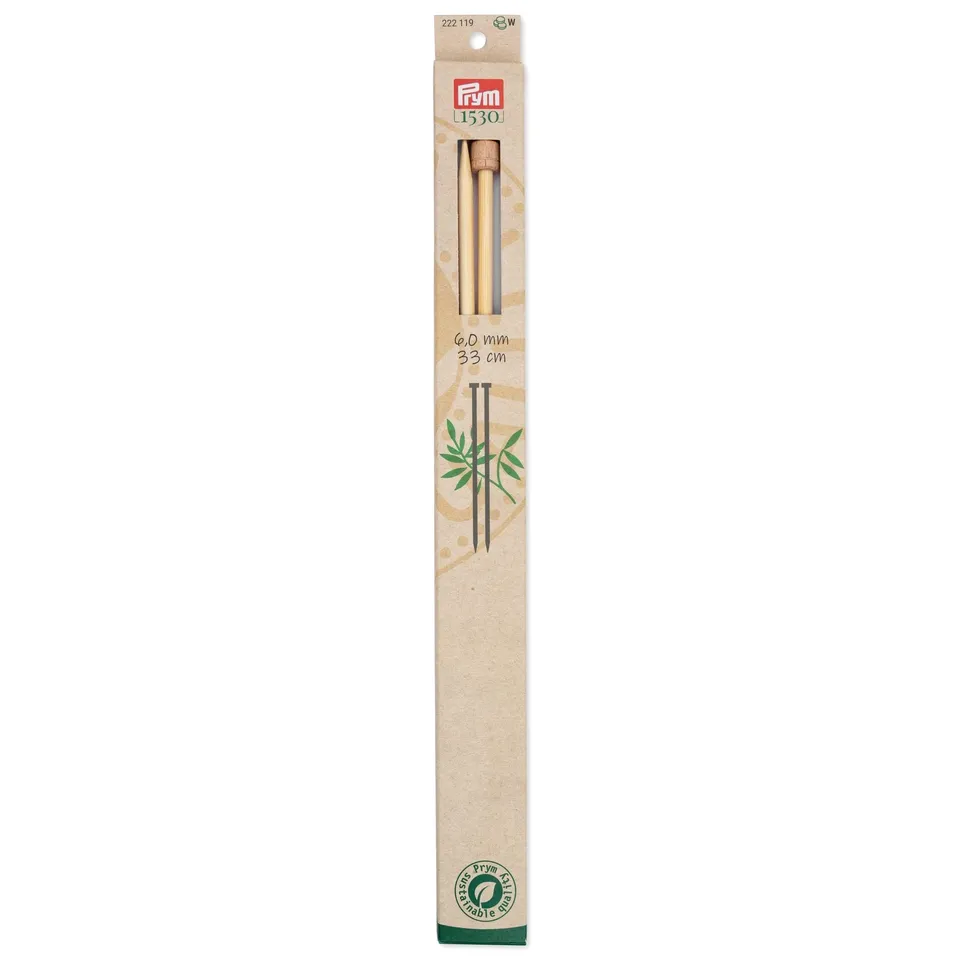 prym-1530-ferri-da-maglia-bamb-a-punta-singola-33-cm-6-00-mm-2-pezzi image 1