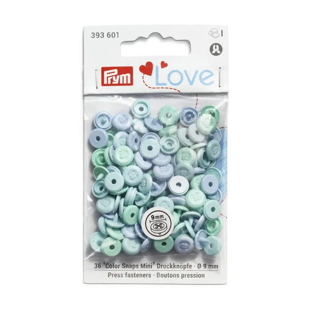 prym-love-color-snaps-mini-9-mm-azzurro-chiaro-bottoni-a-pressione image 1