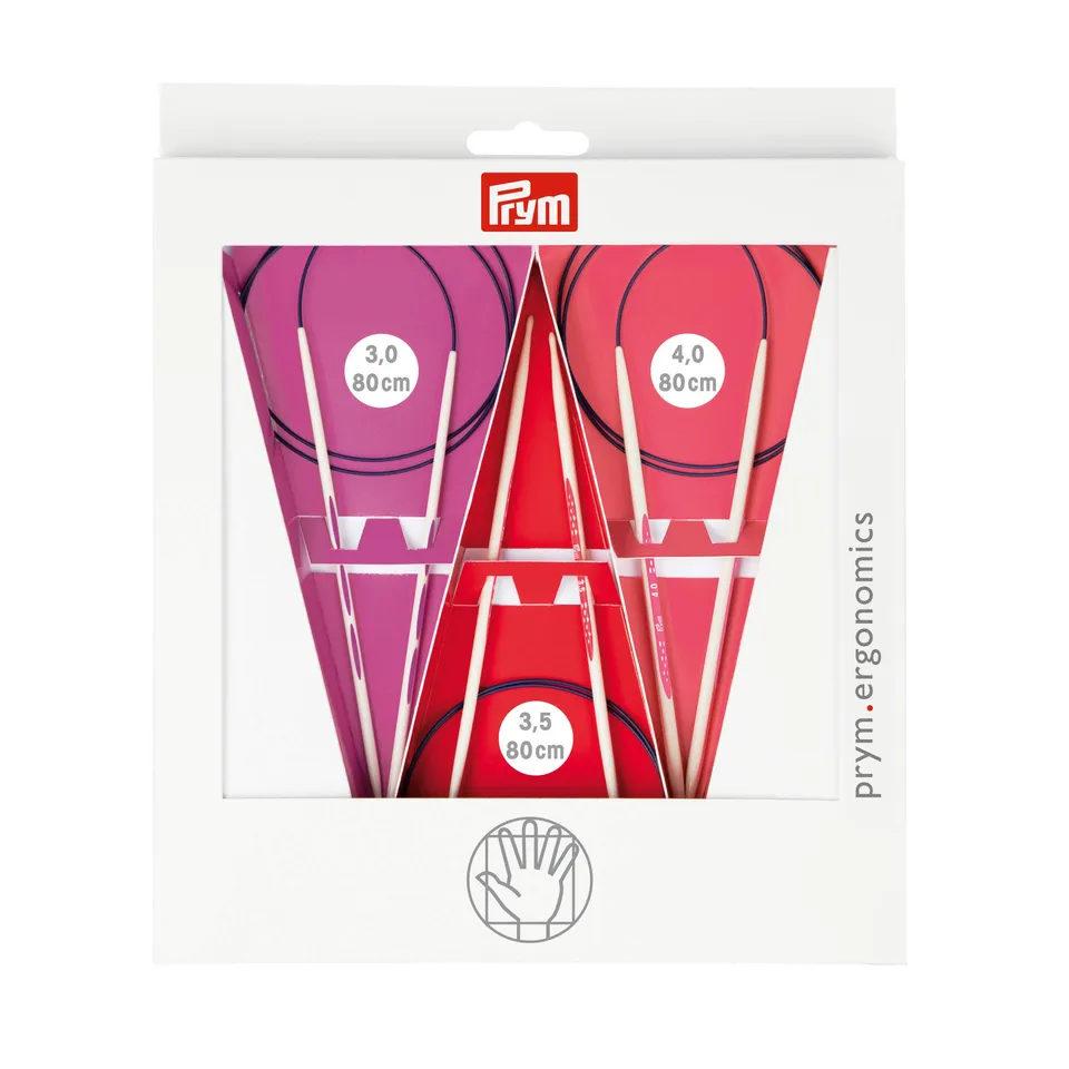 prym-ergonomics-set-ferri-circolari-80-cm-3-00-4-00-mm image 1