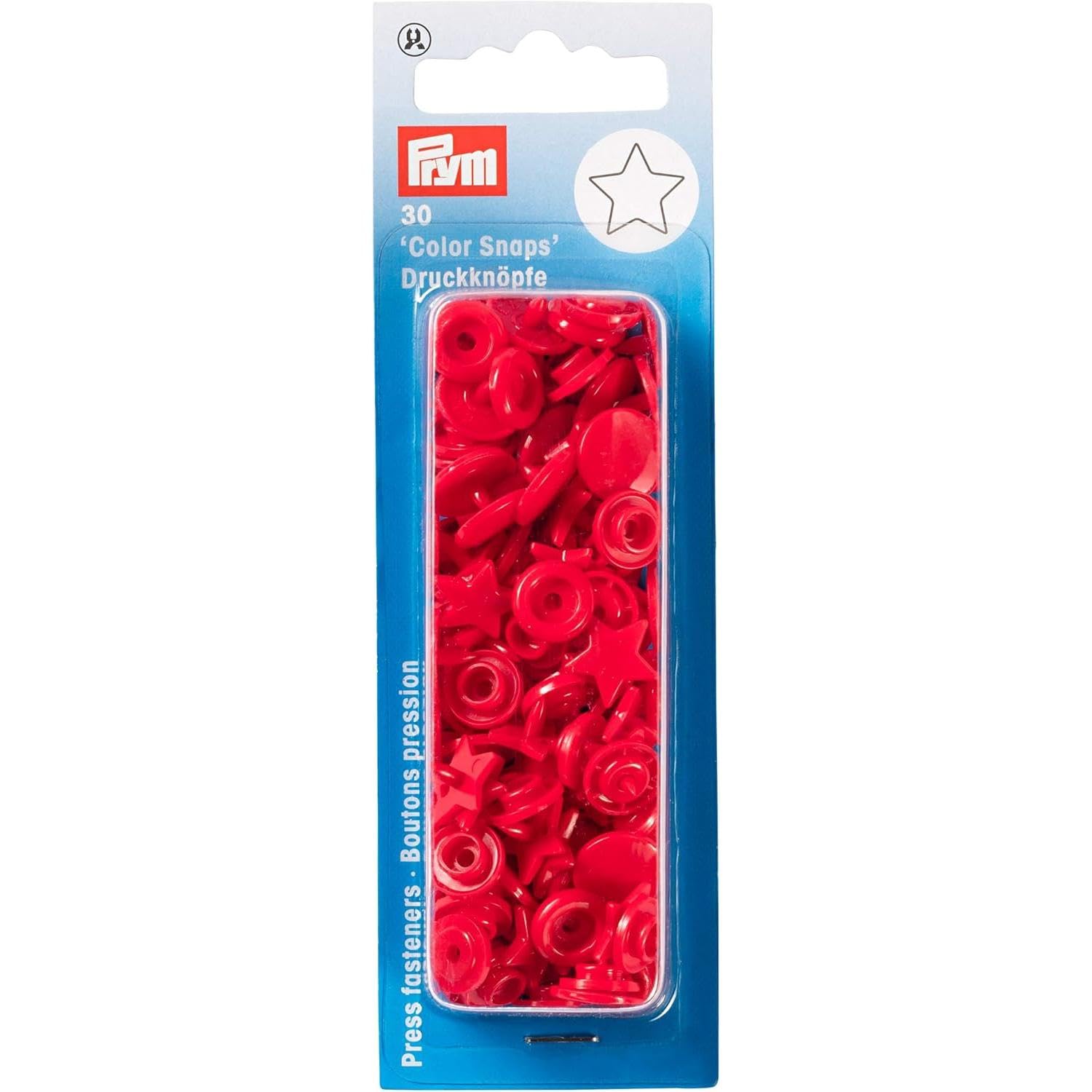 prym-393238-bottoni-automatici-stella-rossa-plastica-senza-cucitura image 1