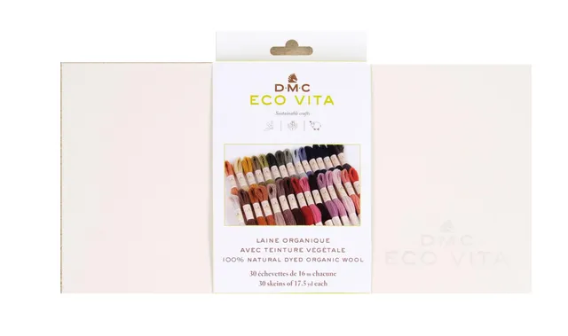 dmc-eco-vita-360-cofanetto-30-colori-lana-merino-organica-tinture-naturali image 1