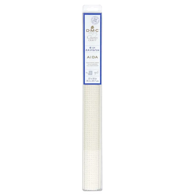 dmc-aida-100-cotone-6-punti-tela-punto-croce-pretagliata image 1