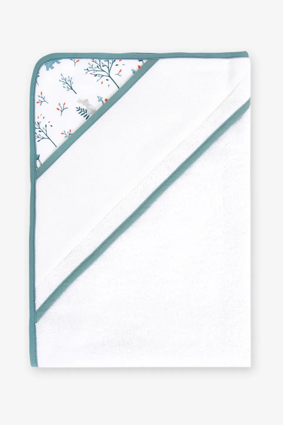 dmc-foresta-incantata-uscita-bagno-bambino-72x72-cm-verde-da-ricamare image 1