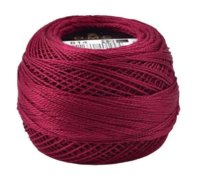 dmc-coton-perl-n-12-dark-garnet-gomitolo-141yd image 1