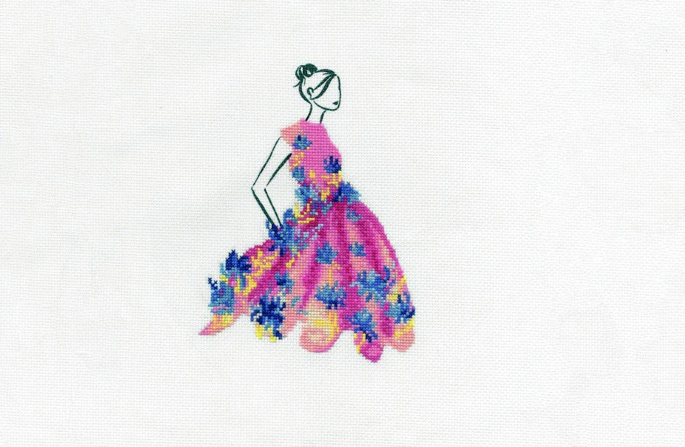 dmc-kit-festa-delle-rose-kit-punto-croce-abito-moda image 1