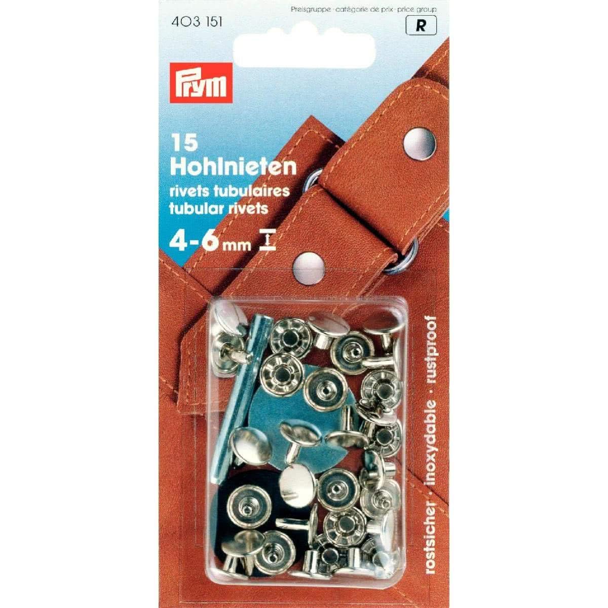 prym-rivetti-tubolari-4-6-mm-argento-con-strumenti image 4