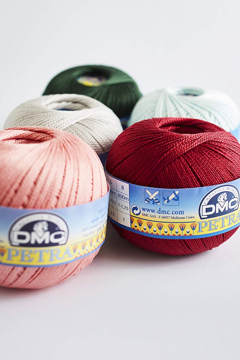 dmc-petra-n-5-filato-cotone-uncinetto-100-g-400-m-per-decorazione image 2