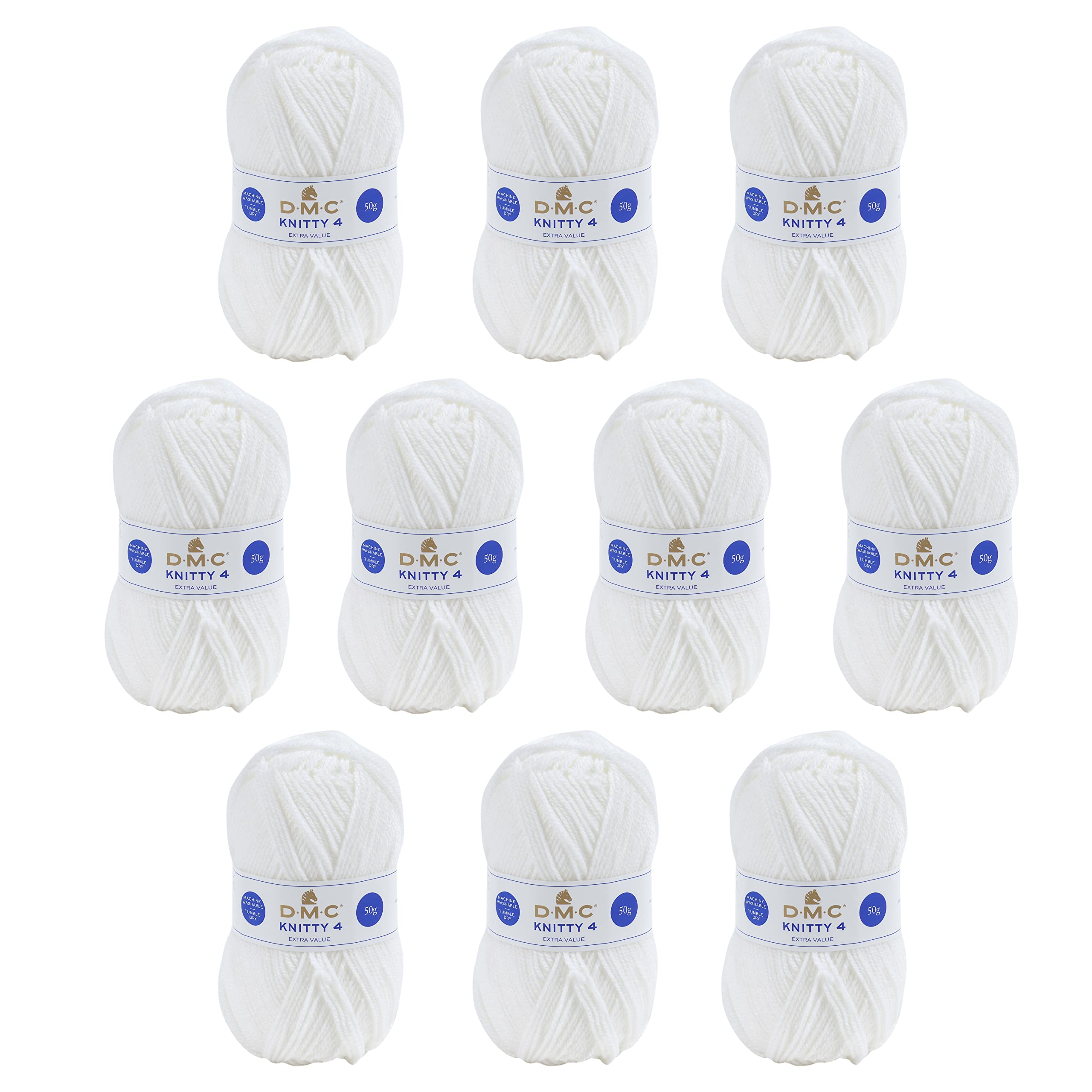 dmc-knitty-4-filato-acrilico-50-g-140-m-set-10-gomitoli-spiegazioni-maglione image 1