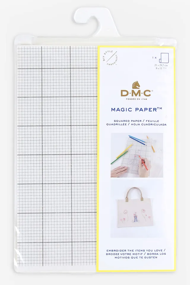 dmc-magic-paper-medium-a4-carta-solubile-all-acqua-per-punto-croce-21-x-29-5-cm image 1