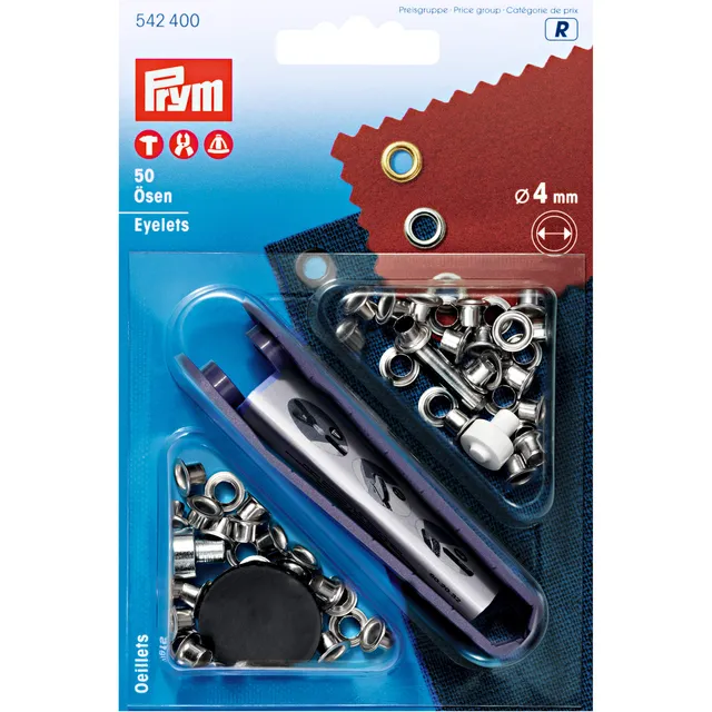 prym-occhielli-in-ottone-4-mm-argento-con-rondelle-strumento image 1