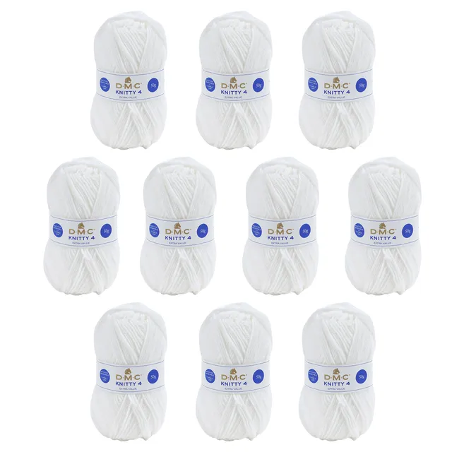 dmc-knitty-4-filato-acrilico-50-g-140-m-set-10-gomitoli-spiegazioni-maglione image 1