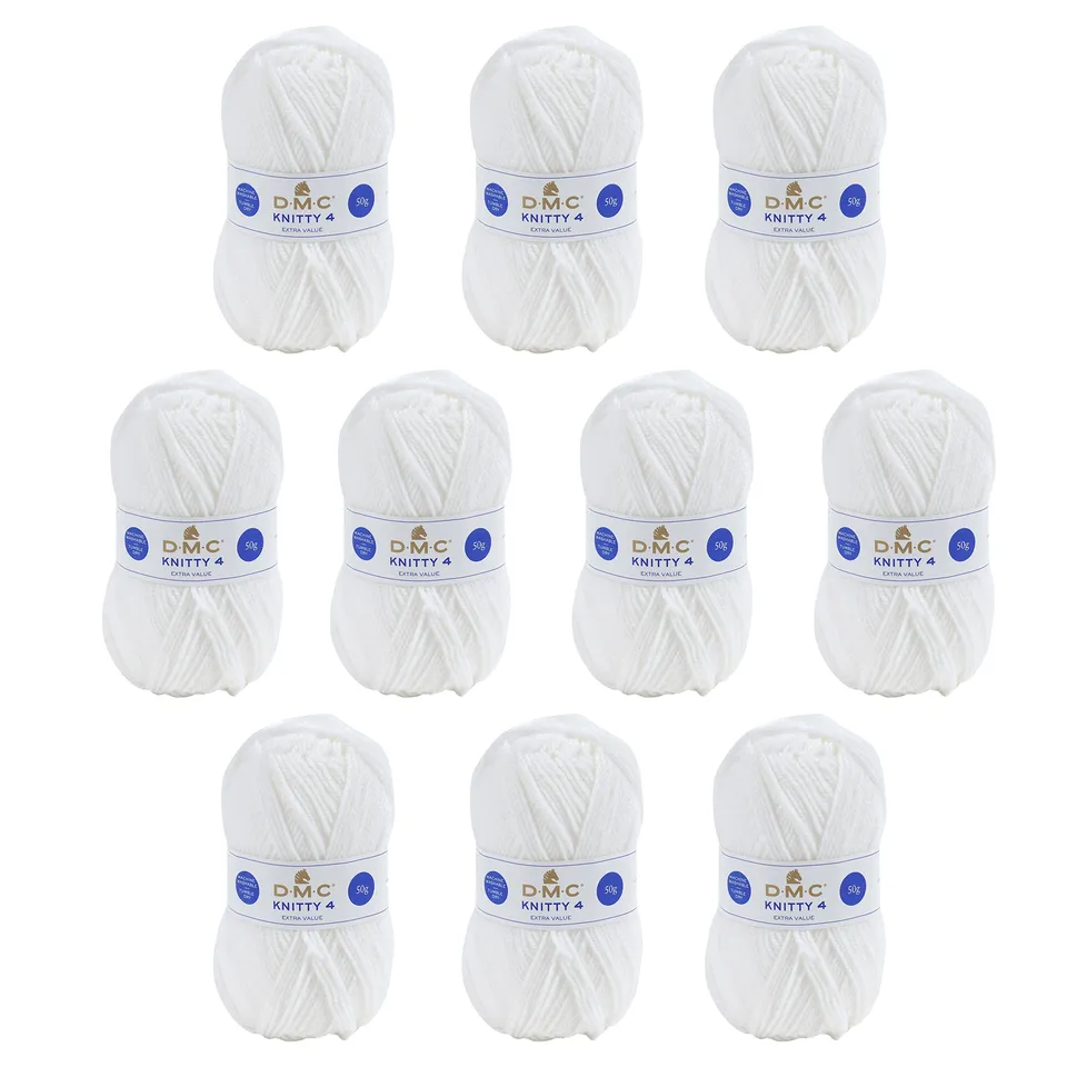 dmc-knitty-4-filato-acrilico-50-g-140-m-set-10-gomitoli-spiegazioni-maglione image 1