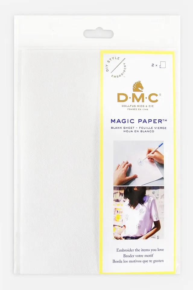 dmc-magic-paper-fogli-bianchi-a5-idrosolubili-autoadesivi-2-fogli image 1