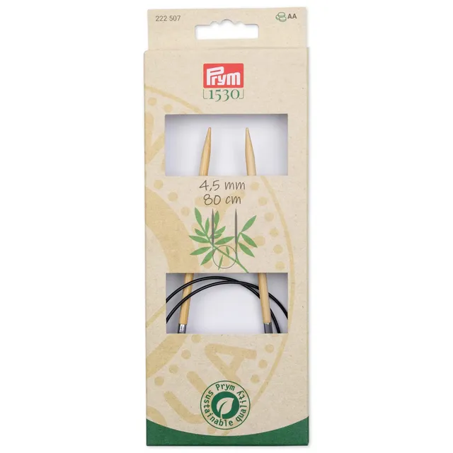 prym-1530-bamboo-80-cm-4-50-mm-ferri-da-maglia-circolari-in-bamb image 1