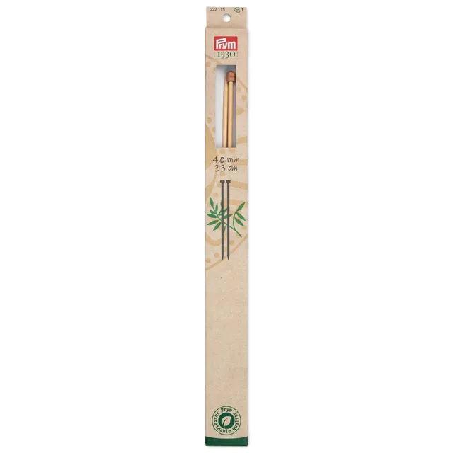 prym-1530-ferri-da-maglia-a-punta-singola-bamb-33-cm-4-00-mm-naturale image 1